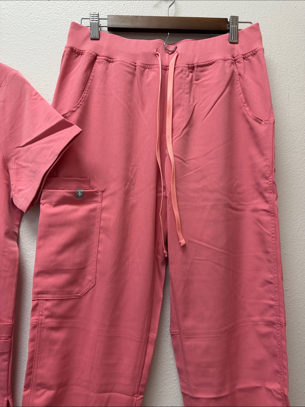 Figs Women's Straight Leg Scrub Set in Rose Pink - Picture 7 of 13